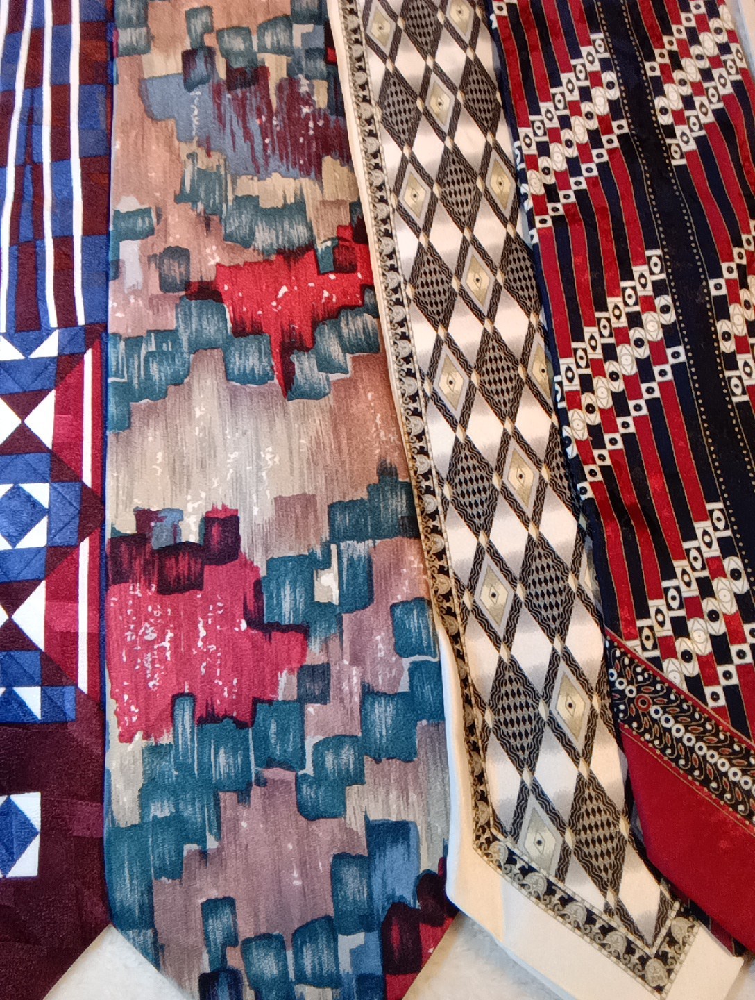 8 Bold Statement Neckties 52-60" Multi Colored Az… - image 4