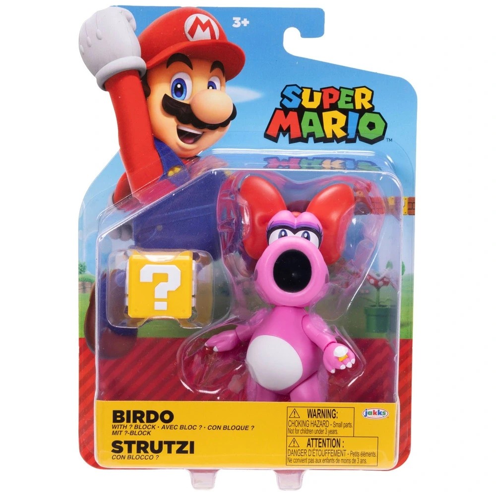 Nintendo Super Mario Birdo Figure with Question Block 10cm