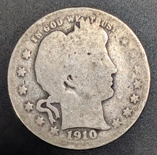 A Silver Barber Quarter from 1910!