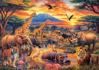 Jigsaw Puzzle 1000 Teile Wildtiere FüR Erwachsene Freizeitspielzeug