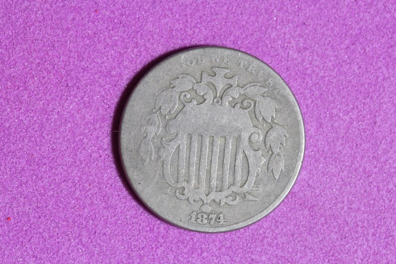 ESTATE FIND 1874 - Shield Nickel #K61757