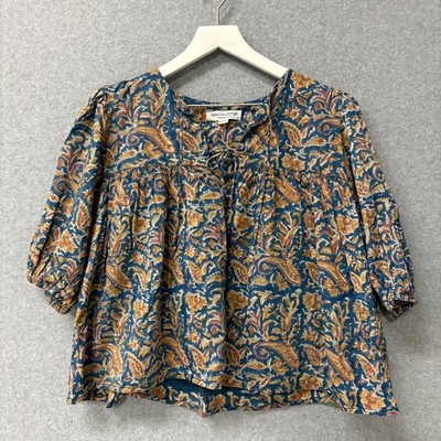 Emerson Fry Puff Isla Tamara Print Blouse India Collection Size M / L Boho Top