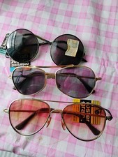 Vintage Foster Grant Aviator and Hippie Sunglasses Lot NOS Original Tags Flawed