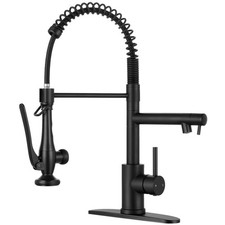 Kitchen Faucets with Pull Down Sprayer Single Handle,Commercial Style Double-...