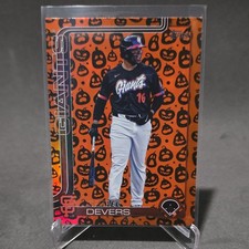 Topps 2023 Update Series Jack-O'-Lantern Foil Rafael Devers Giants US300