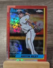 2025 Topps Chrome Logofractor Edition- Austin Riley 1990 Topps  #90CB-1- Braves
