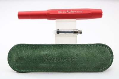 Vintage Kaweco AL Sport Deep Red Fine Füllfederhalter, Konverter & Etui