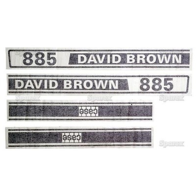 New David Brown 885 Selectamatic Hood Decal Set