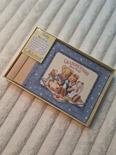 VTG C.R. Gibbson Grandmother's Brag Book Photo Album BLUE JEAN TEDDY 4X6 Pics