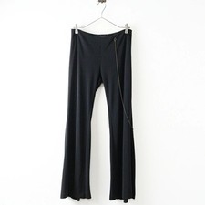 Jean Paul Gaultier Femme Black Jersey Flare Pants Zip GUC