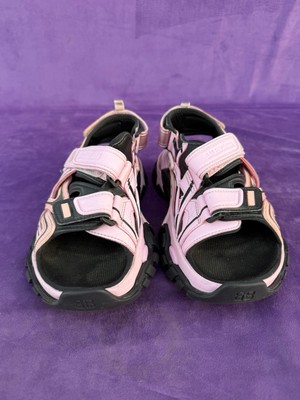 Balenciaga Track Sandals Pink Black Strap 617543 Size Eu 35/ Us 5