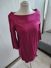 Marc Cain Kleid N5 42 fuchsia pink mega Material Seitenschlitze