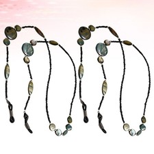 2 Pcs Beaded Eyeglasses String Holder Fashion Glasses Cord for Daily Use