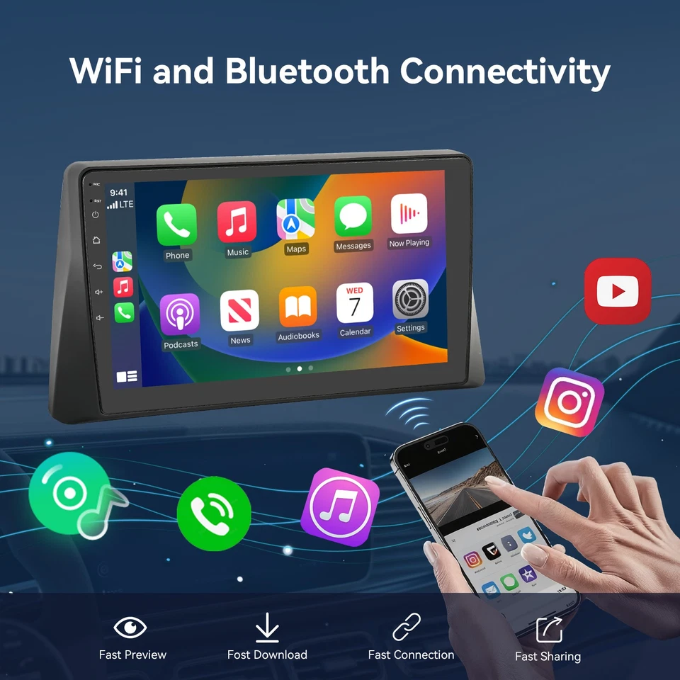 FOR HONDA ACCORD 2008-2012 ANDROID AUTO APPLE CARPLAY CAR STEREO GPS NAVI RADIO - Image 4 of 4