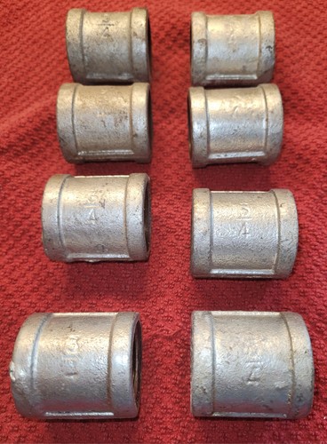 Galvanized 3/4" Malleable Iron Threaded Pipe Fitting Couplings FNPT (8)