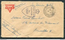 1945 (June 6th) GB Field Post Office 617 Censor YMCA cover - Bruxelles Belgium