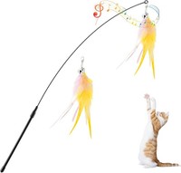 Katzenspielzeug Interaktiv Katzenangel Spielstab Mit Federn 88Cm FüR KäTzchen