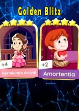 HERMIONE'S ARRIVAL - AMORTENTIA 4 star monopoly G0 Golden Blitz sticker Instant