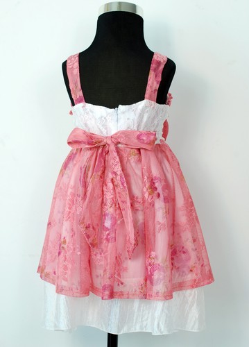 Vestido de Fiesta Niñas Rosa Lila Rosa Salmón 18-24 Meses 2-3 3-4 Años - Imagen 6 de 6