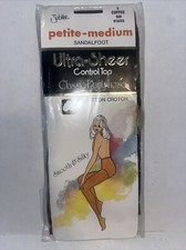 Vtg Jubilee Pantyhose Nylons Ultra-Sheer Control Top Classic Petite Medium