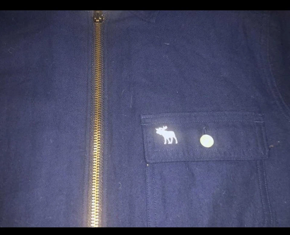 Boys ABERCROMBIE & FITCH Size 15-16 Full Zip Sherpa Fleece Jacket EUC - Image 4 of 4