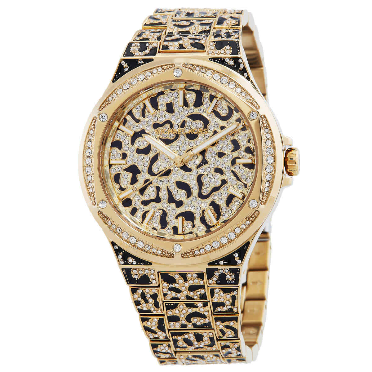 Кварцевые часы Michael Kors Lennox Animal Pave большого размера MK7284