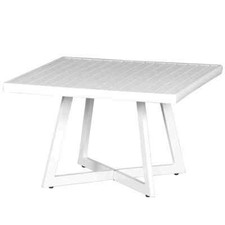 Alexis Lounge Tisch 70x70cm Aluminium matt-weiß Gartentisch Tresentisch Bartisch