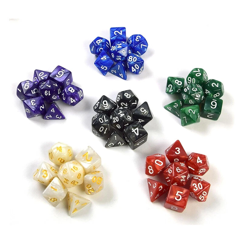 7pcs Polyhedral Dice Acrylic Set For DND RPG MTG Dungeons Dragons Game Party AU - image 2 of 4