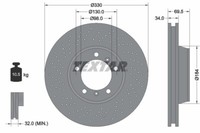 Textar Bremsscheibe Ø330 BelüFtet Vorne Links FüR Porsche 911 Targa 718 Boxster