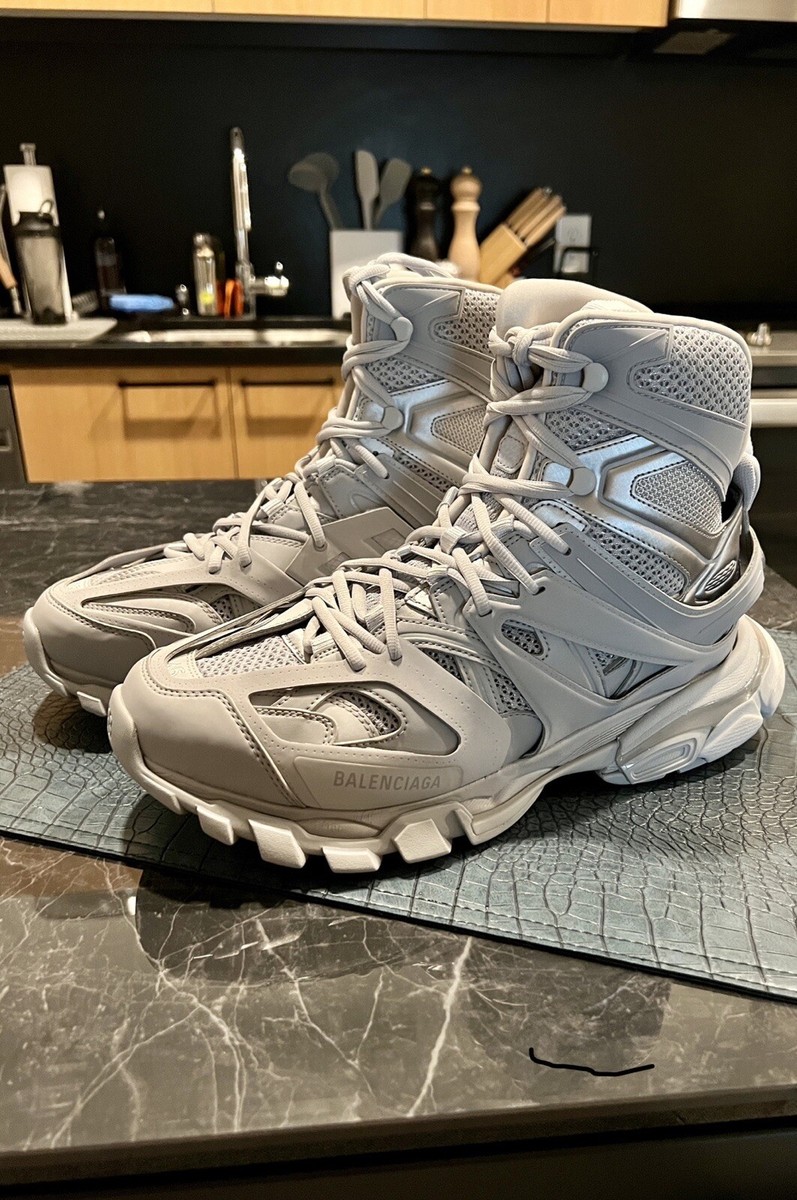 Mens Balenciaga Hiking Boots Hi-Trek Silver Size 12 New Mens Balenciaga Hiking Boots Hi-Trek Silver Size 12 New