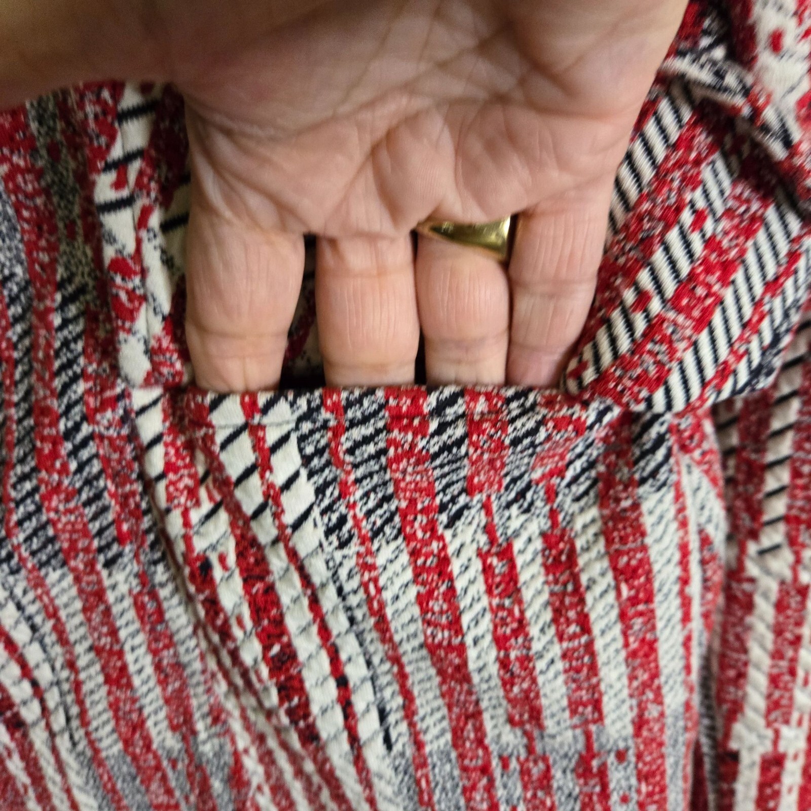 Cabi Patchwork Blazer Red White Blue Patriotic Si… - image 6