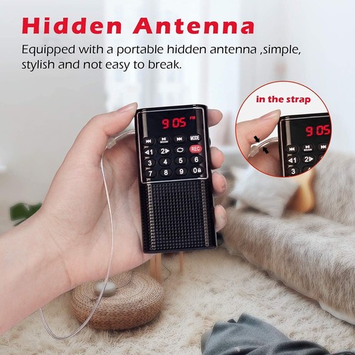 PRUNUS J-328 Small Radio Portable Rechargeable FM Radio Walkman MP3 Digital - Picture 21 of 29