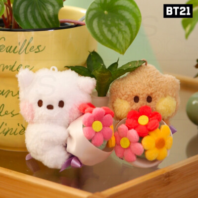 BT21 minini PLUSH KEYRING BOUQUE 5セット BTS BT21 Official Goods minini PLUSH KEYRING BOUQUET Ver +