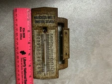 Peoples Building & Loan Association Metal Ad Thermometer 543 Main Tell City, IN