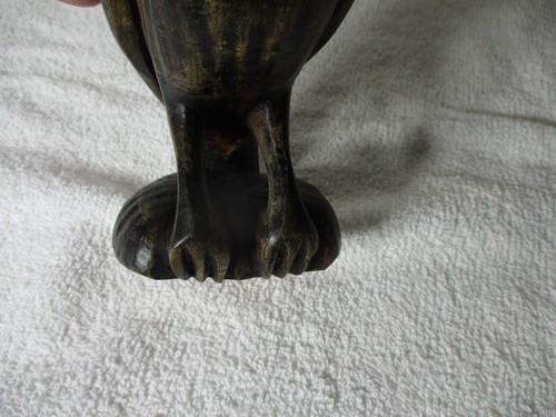 SIGNED WOOD WOODEN HAND CARVED PELICAN BIRD BY PETER NISH FOLK ART FIGURINE - Picture 7 of 8