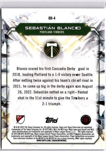 2023 Topps Chrom MLS Derby Diamonds grüner Refraktor 1-20 (vervollständigen Sie Ihr Set) - Bild 3 von 7