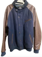 Crooks and Castles Jacket Embroidered Leather RARE