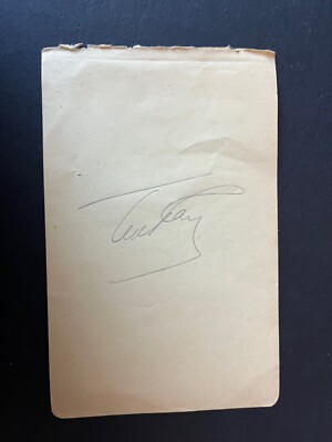 TED RAY - BELIEBTER CAMEDY SCHAUSPIELER & ENTERTAINER - SIGNIERTE VINTAGE SEITE