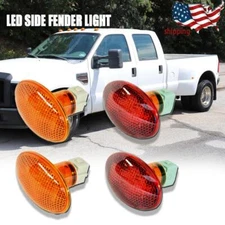 FOR  Ford 1999 - 2010 F350 F450 F550 SIDE FENDER DUALLY OEM MARKER LIGHTS