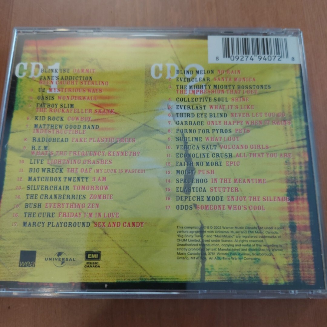 Rare Big Shiny 90s Music CD Various Artists 2-Disc Set (Rock