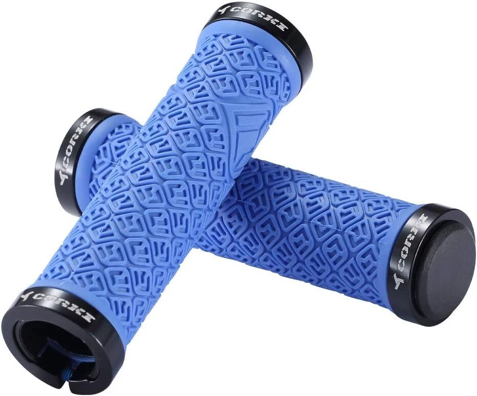 Punhos de mountain bike, trava dupla em alças de guidão de bicicleta para MTB, downhill - Imagem 4 de 4