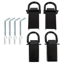 4 PCS Heavy Duty Adjustable Trailer Stake Pocket D Ring Standard 2”x4” 5400LBS