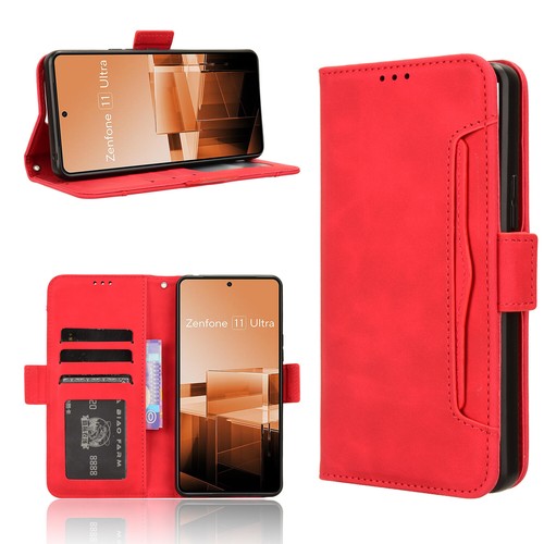 For Asus Zenfone 11 Ultra Retro Leather Wallet Flip Stand Case+Screen Protector - Picture 12 of 24