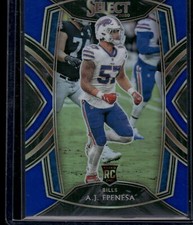 2020 Panini Select #295 A.J. Epenesa Blue Prizm #/75