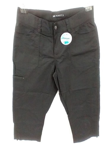 Lee Damen Emilia Strick Taille Capri Hose Größe 6 Medium schwarz lockere Passform NEU