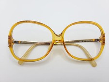 Vintage Viennaline 3076 30 Yellow Womens Round Eyeglasses Frames 50 12-125