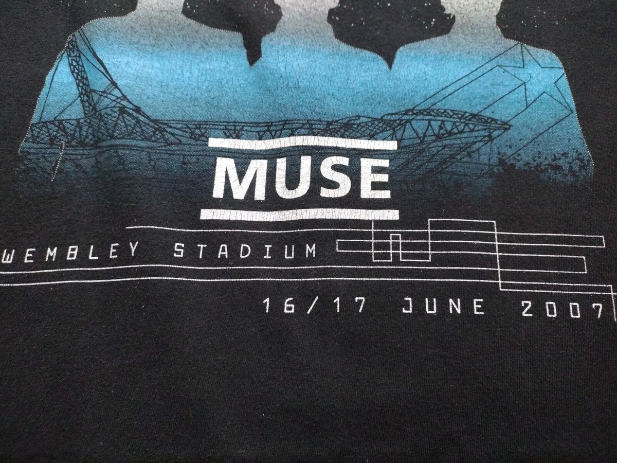 MUSE ツアーTシャツ 2007 Wembley Stadium Muse Shirt London Wembley Stadium 2007 Progressive Rock Band