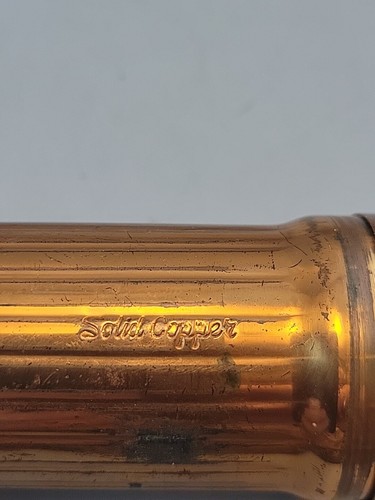 Linterna vintage RAY-O-VAC de cobre sólido de cobre sólido, EE. UU., sin probar - sin bombilla - Imagen 4 de 9