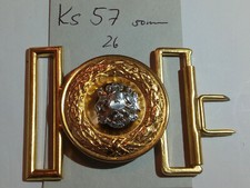 Koppelschloss Feldbinde Chile golden silbern f&uuml;r 50mm koppel 1 St&uuml;ck (KS57)