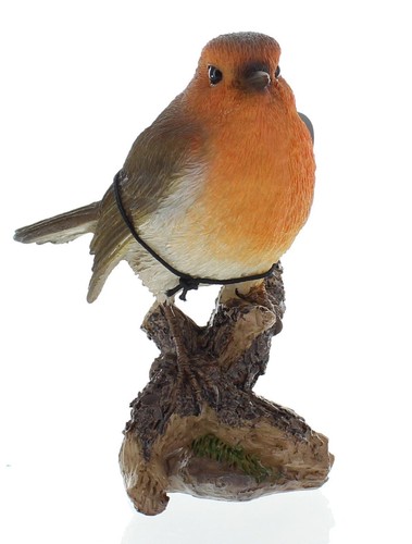Vivid Arts British Birds Robin on a Branch Indoor/Outdoor Use Garden Ornament - Picture 1 of 4